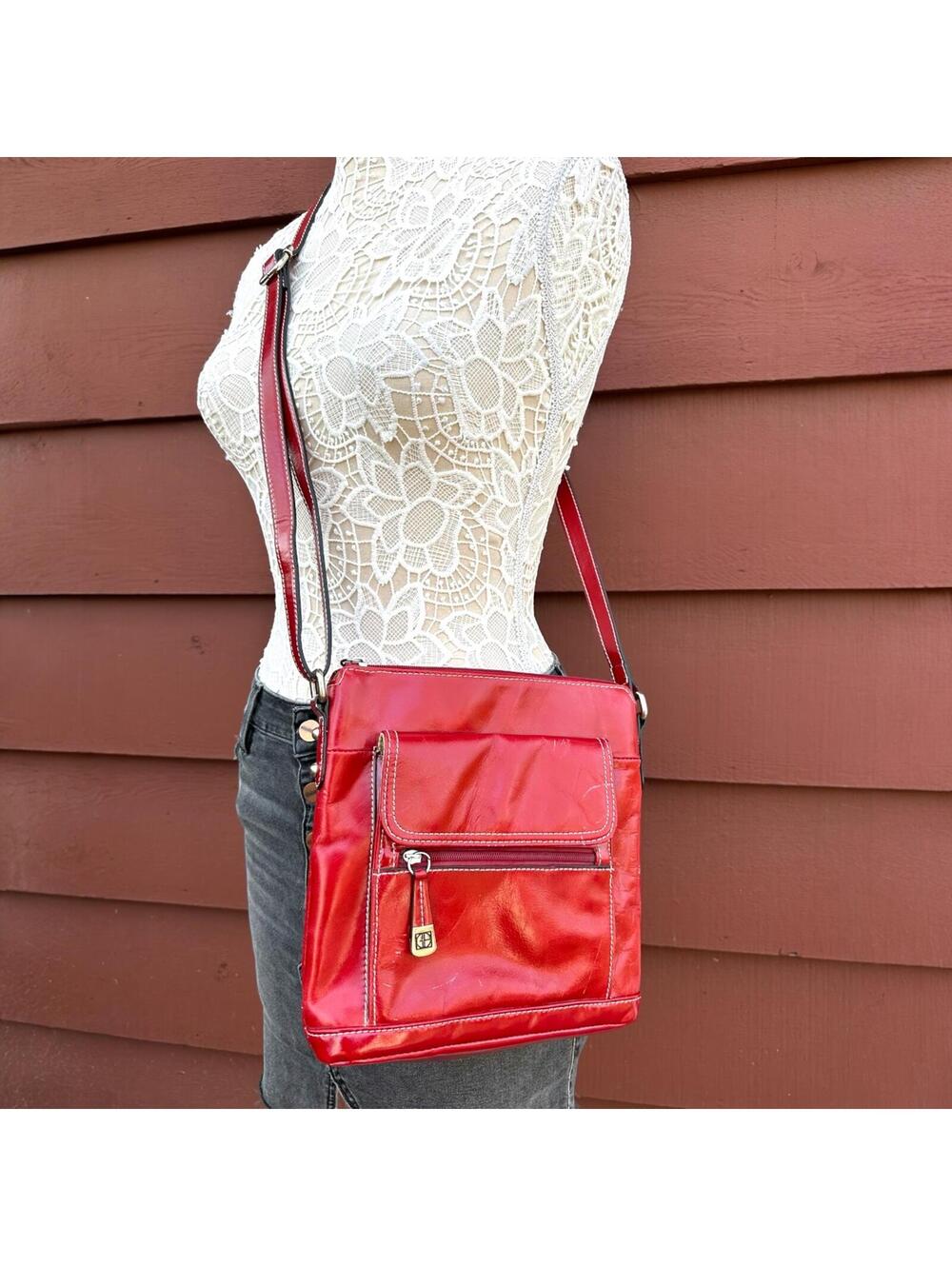 Giani Bernini Glazed‎ Cherry Red Crossbody
